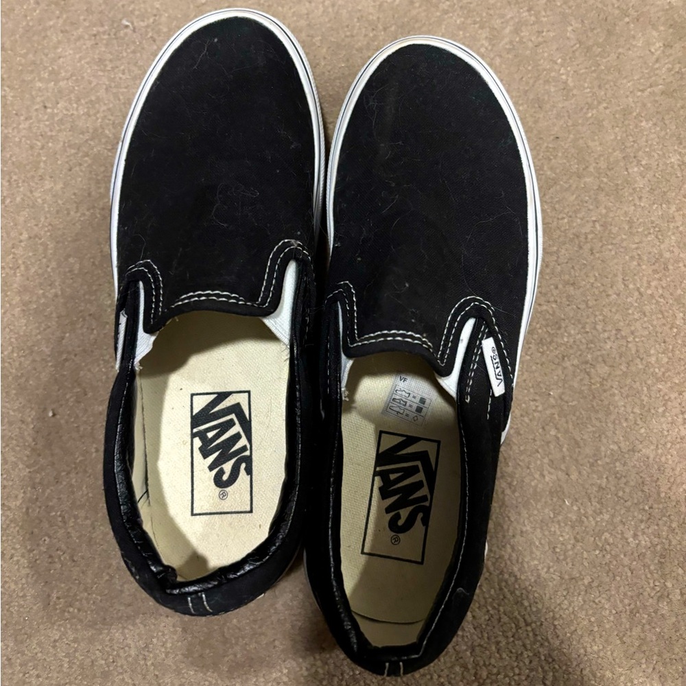 Black platform vans
